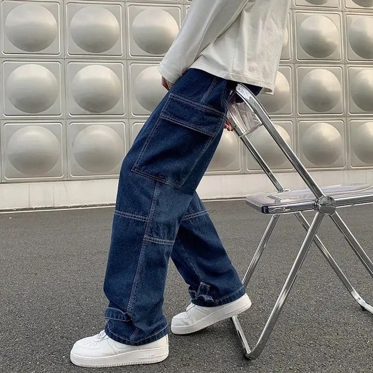 image of Skateboard Baggy Carpenter Denim Jeans Cargo Y2K in Blue, Men's (Size 34)