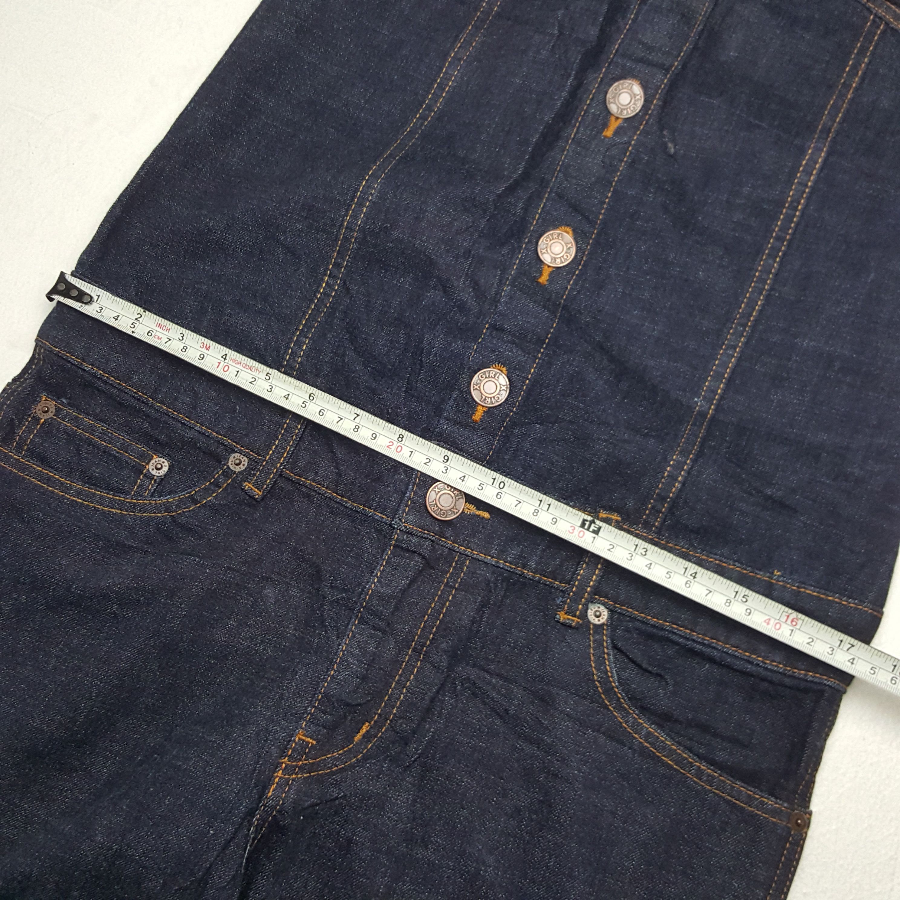 Japanese Brand × Vintage Vintage X-girl Japanese Brand Baggy Overall Denim Jeans Size 35" - 7 Thumbnail