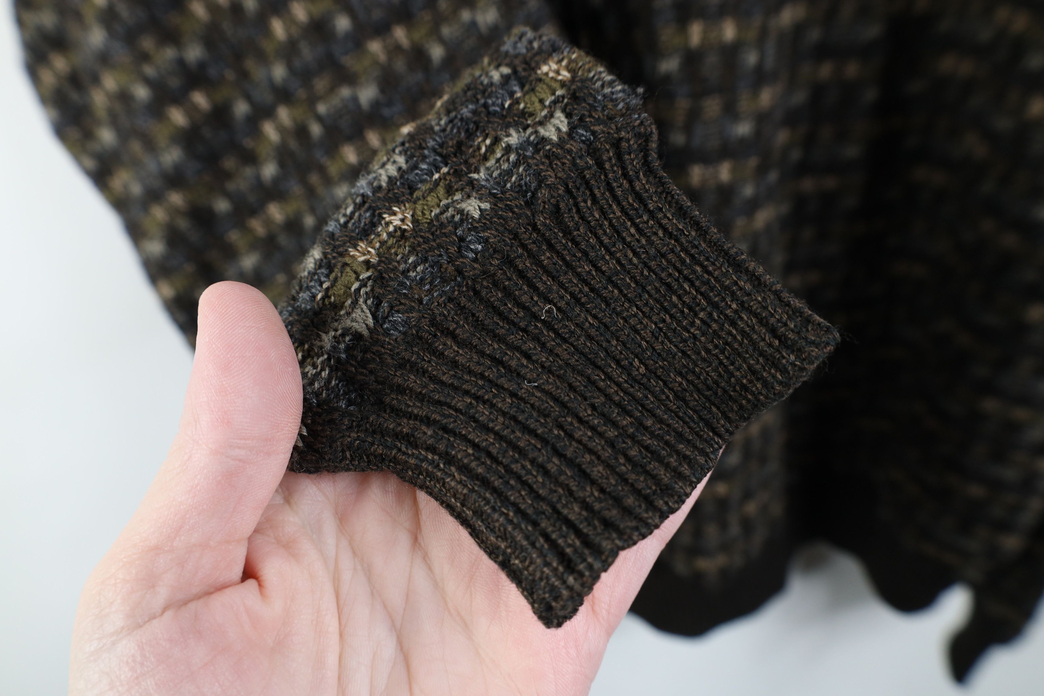 Vintage Vintage 90s Streetwear Ribbed Knit Sweater Earth Tone Size US L / EU 52-54 / 3 - 7 Thumbnail