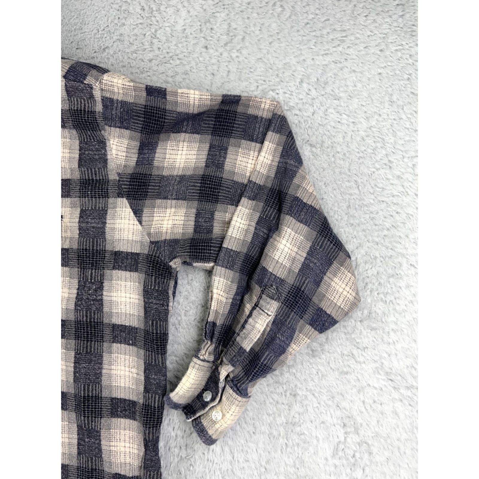 Lumberjack Lumber Jack Shirt Mens 2XL Gray Plaid Flannel 100% Cotton Pockets Button-Up Casual Western Size US XXL / EU 58 / 5 - 4 Thumbnail