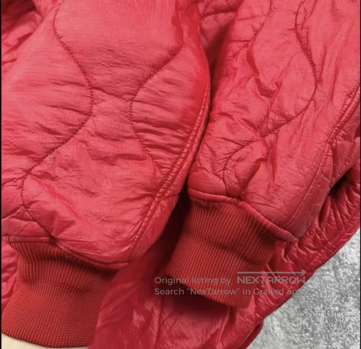 N.Hoolywood Red Quilted High Collar Zip Jacket . Size US S / EU 44-46 / 1 - 7 Thumbnail