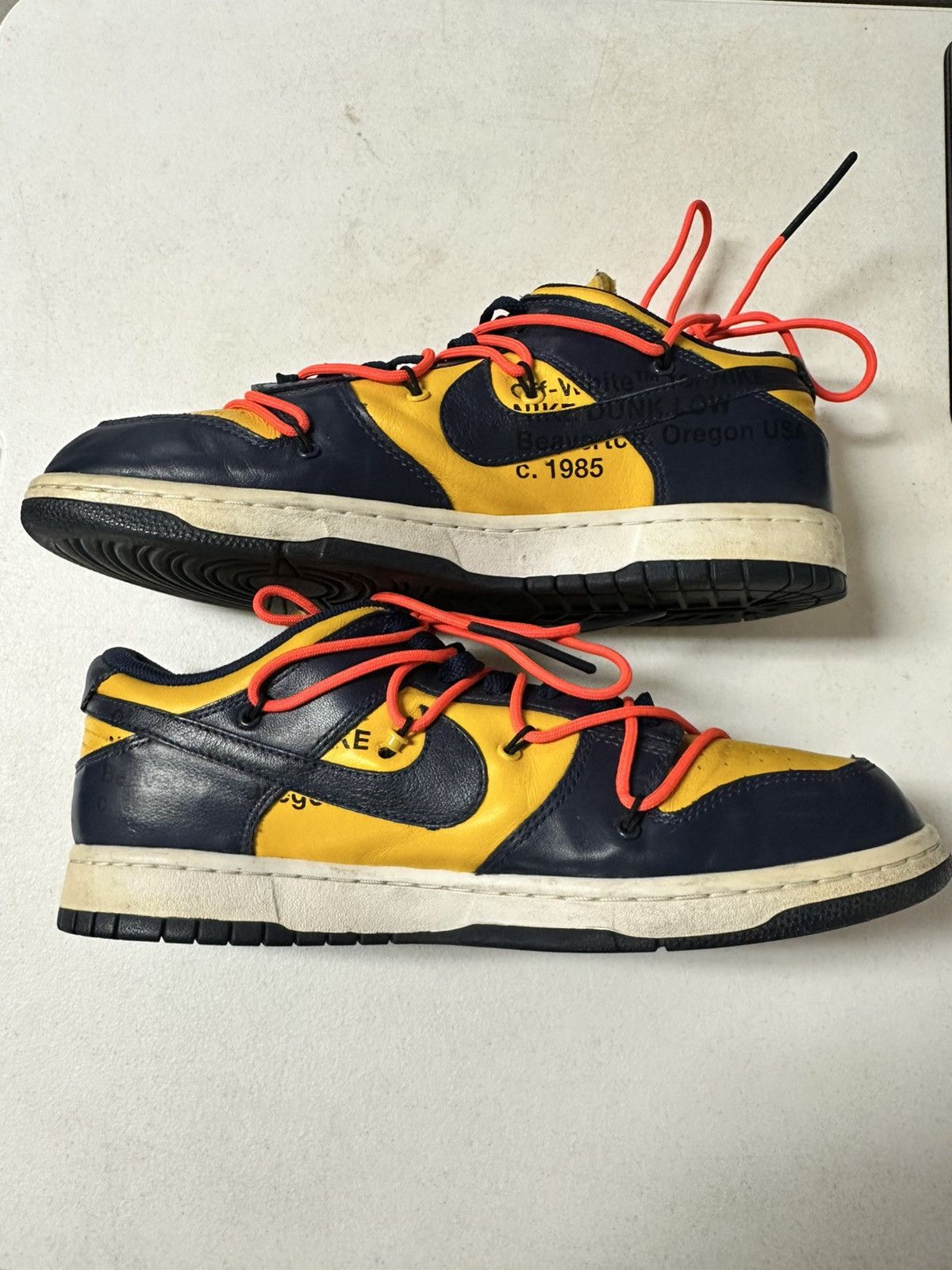 Nike × Off-White Nike dunk low offwhite university gold Size US 11 / EU 44 - 2 Thumbnail