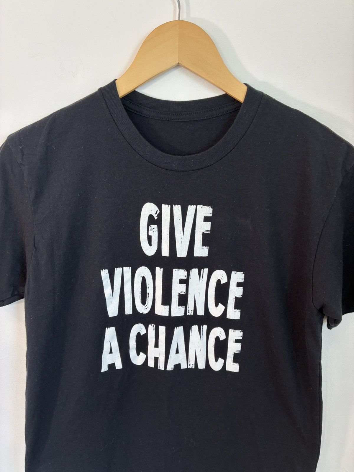 Vintage Give Violence A Chance Distressed Tee Size US L / EU 52-54 / 3 - 3 Thumbnail