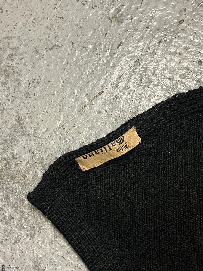 John Galliano John Galliano Black Wool Scarf Newspaper Print Size ONE SIZE - 7 Thumbnail