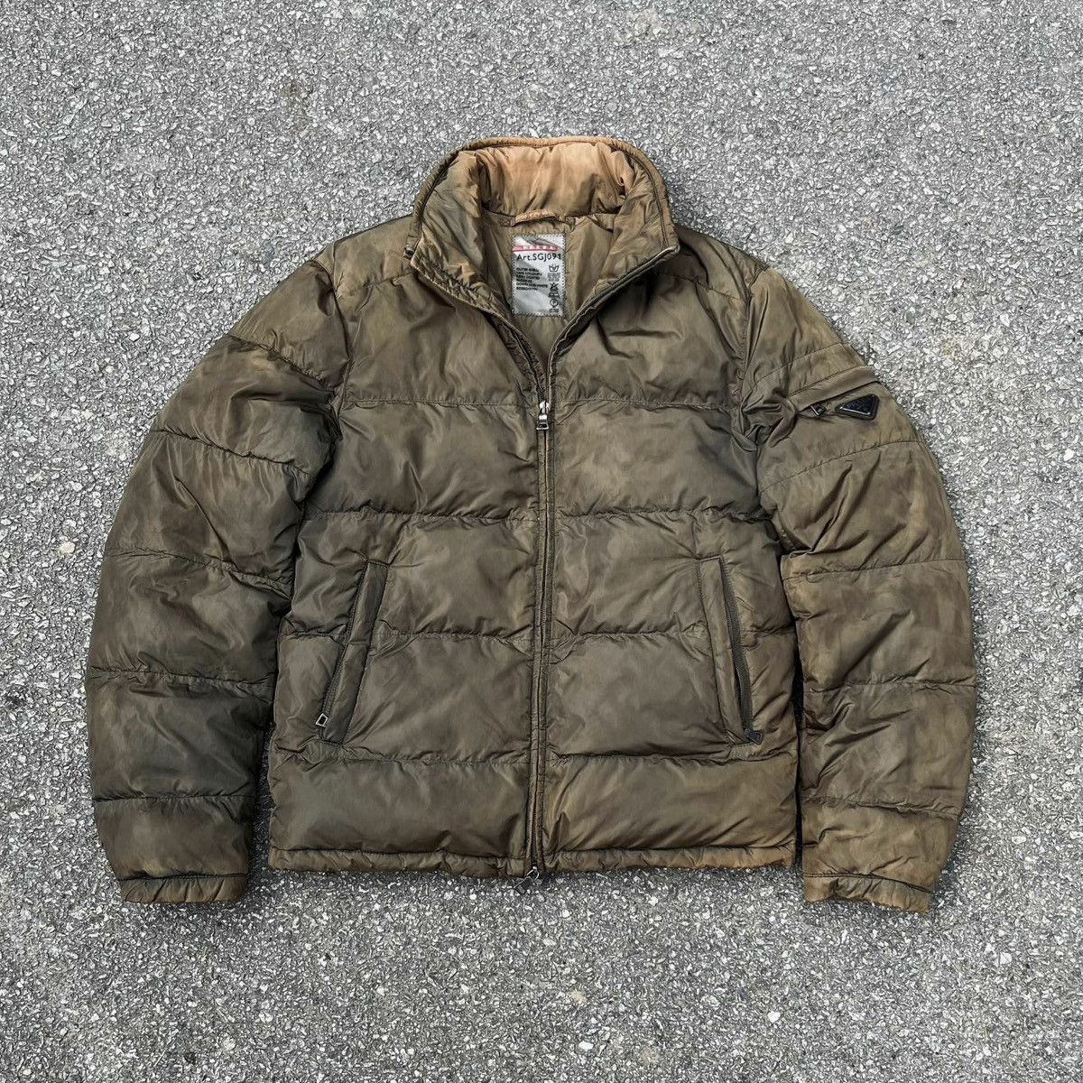 2011 PRADA down puffer jacket archive nylon boxy