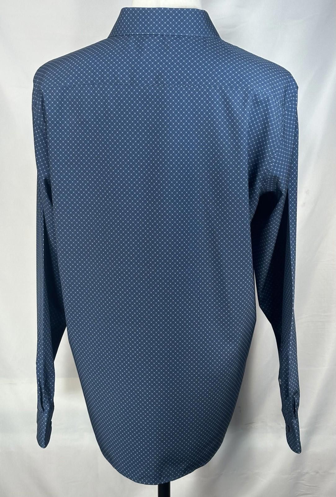 Ben Sherman Ben Sherman Slim Stretch Button-Up Blue Mens L 16-16.5/34-35 Size US L / EU 52-54 / 3 - 2 Thumbnail