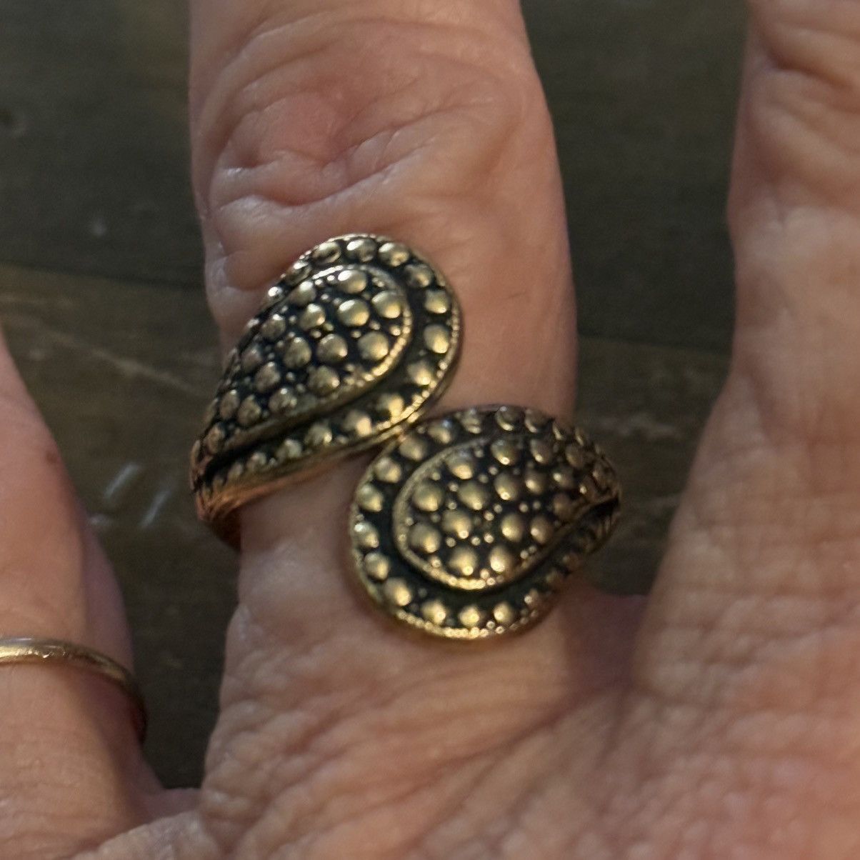 Vintage Vintage golden teardrop wrap ring Size ONE SIZE - 3 Thumbnail