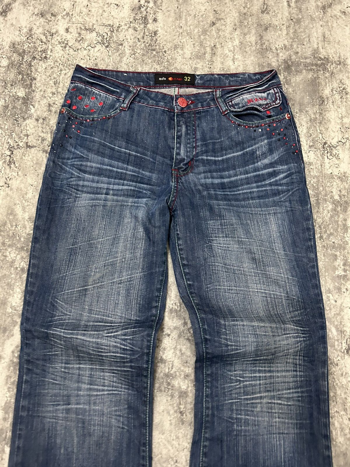 If Six Was Nine × Japanese Brand × Tornado Mart Ado Sweet Strobery Distressed Bootcut Jeans Size US 32 / EU 48 - 5 Thumbnail