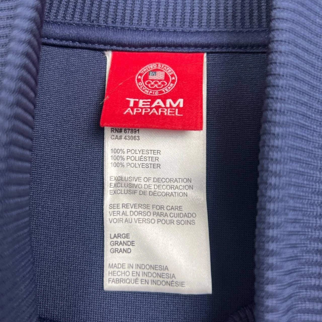 Other Team USA Olympic Sweatshirt Men Blue Full Zip Long Sleeve L Size US L / EU 52-54 / 3 - 3 Thumbnail