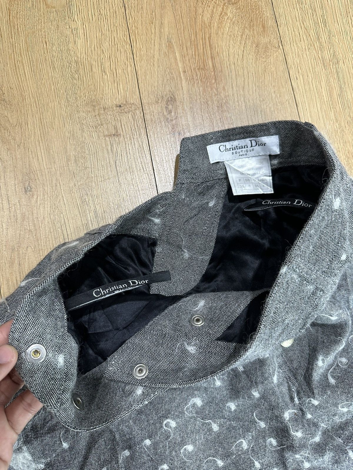 Christian Dior Monsieur × Dior Christian Dior Mohair and Wool Asymmetrical Skirt, 2000s Size 27" / US 4 / IT 40 - 18 Thumbnail