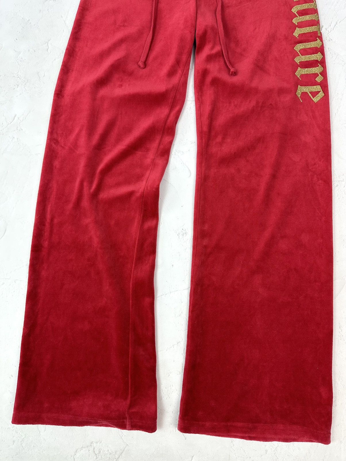 Juicy Couture Vintage Juicy Couture Velour Burgundy Pants Size 30" / US 8 / IT 44 - 2 Thumbnail