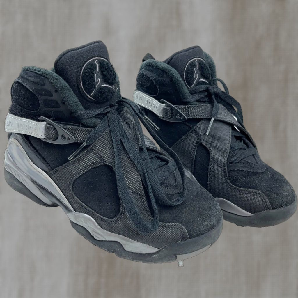 Jordan Brand Air Jordan 8 Retro Sneaker Men Size 5Y Black/Gunsmoke-Metallic Silver FN5190 001 Size ONE SIZE - 1 Thumbnail