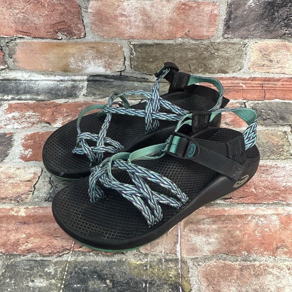 Chaco Chaco Blue Braided Black Adjustable Zx/2 Sandals Size 9 Size US 9 / IT 39 - 3 Thumbnail