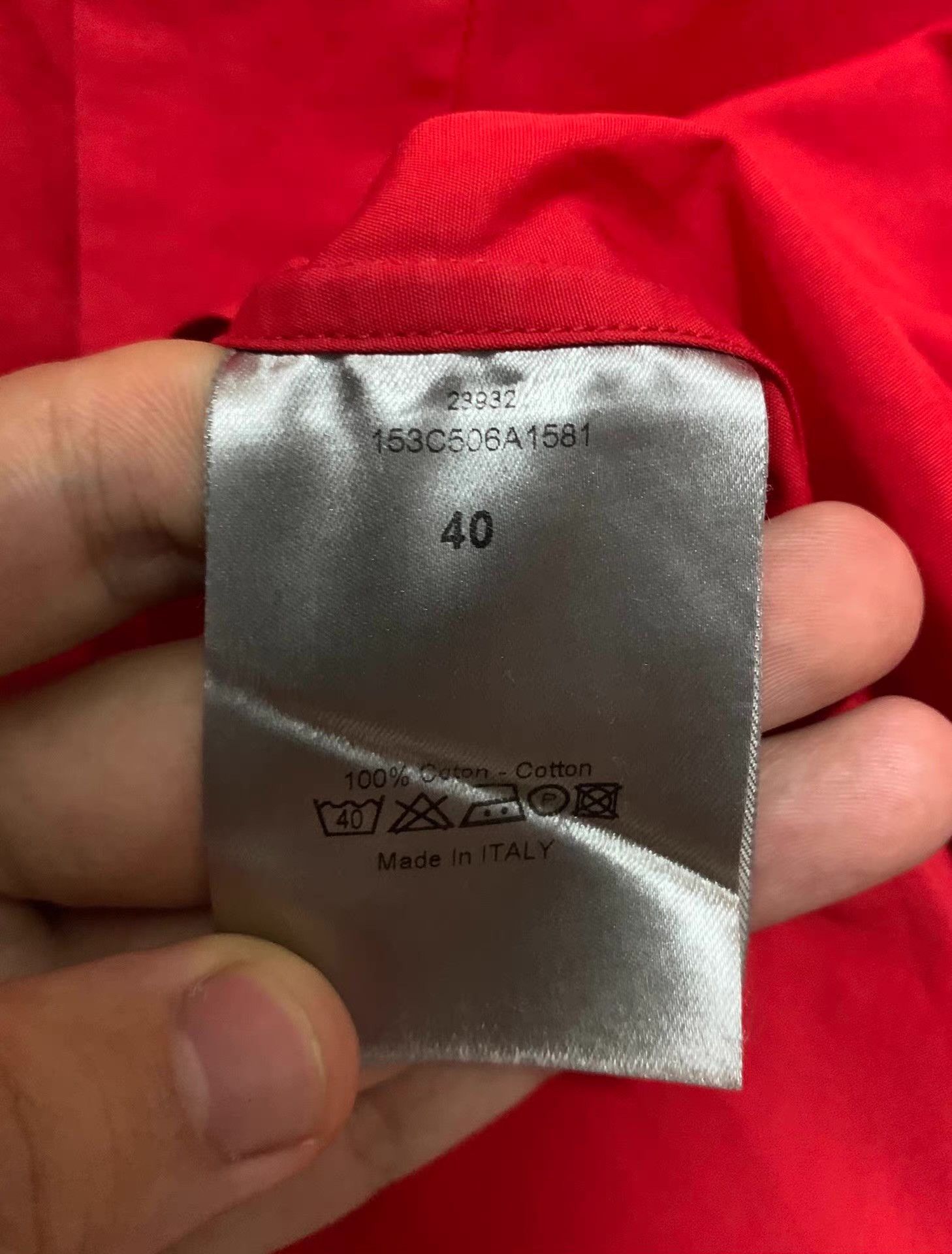 Dior Dior Homme Dior 11SS Basic Red Shirt Q12 Size US XL / EU 56 / 4 - 5 Thumbnail