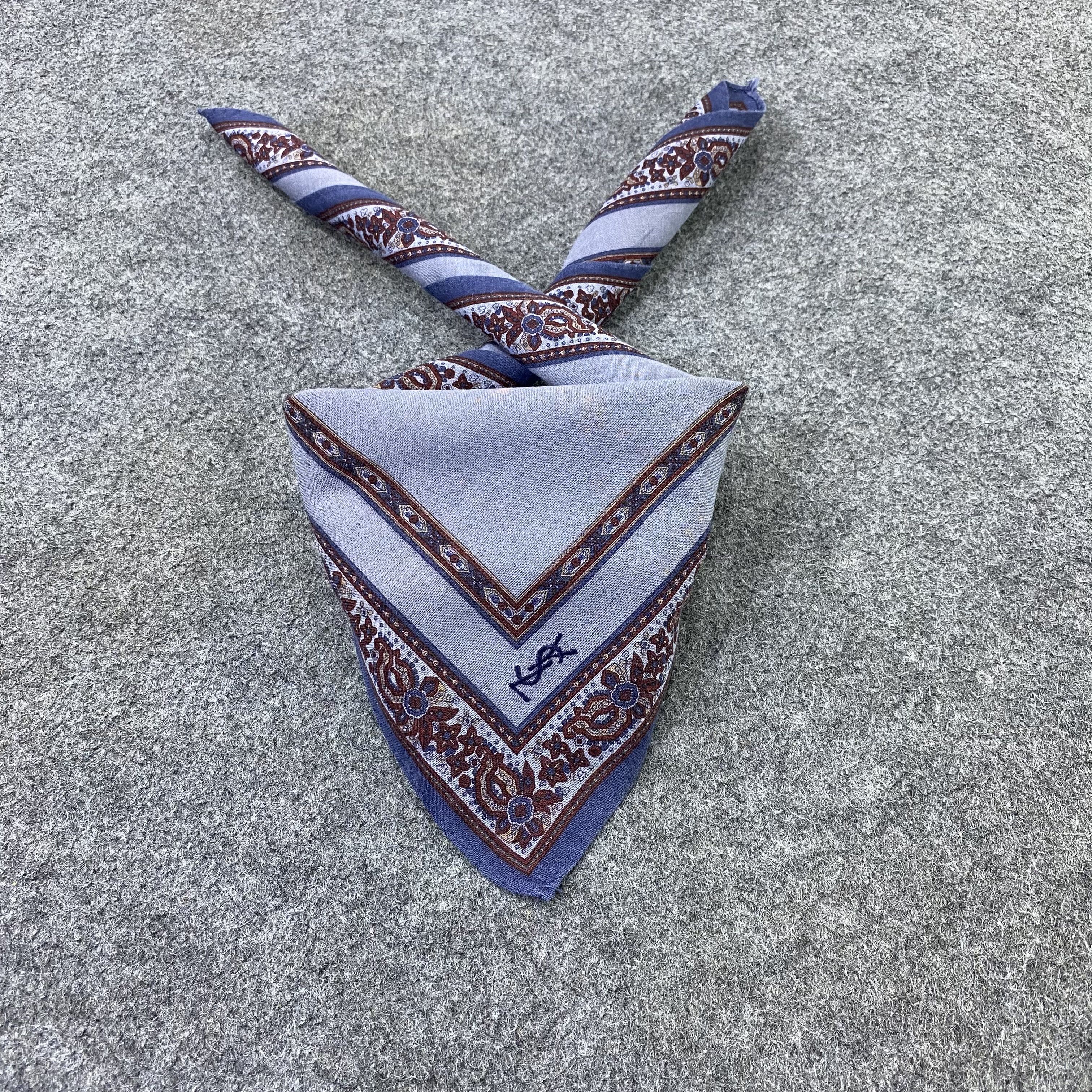 Yves Saint Laurent YSL Handkerchief Neckerchief Bandana-B1949 Size ONE SIZE - 2 Thumbnail