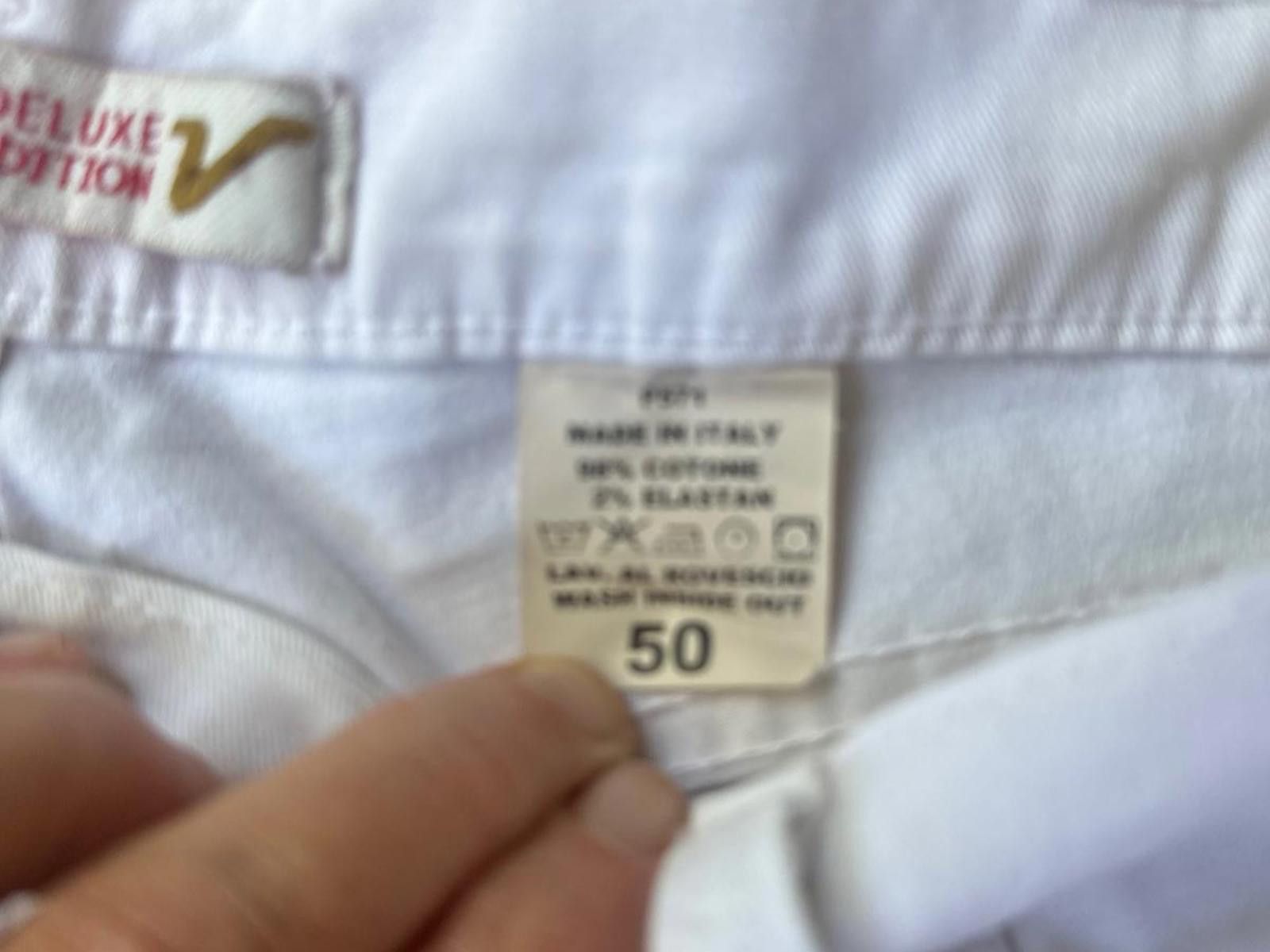 Vitaliano Vitamina Jeans Deluxe Edition White Denim Sz50 Made in Italy Size US 35 - 5 Thumbnail