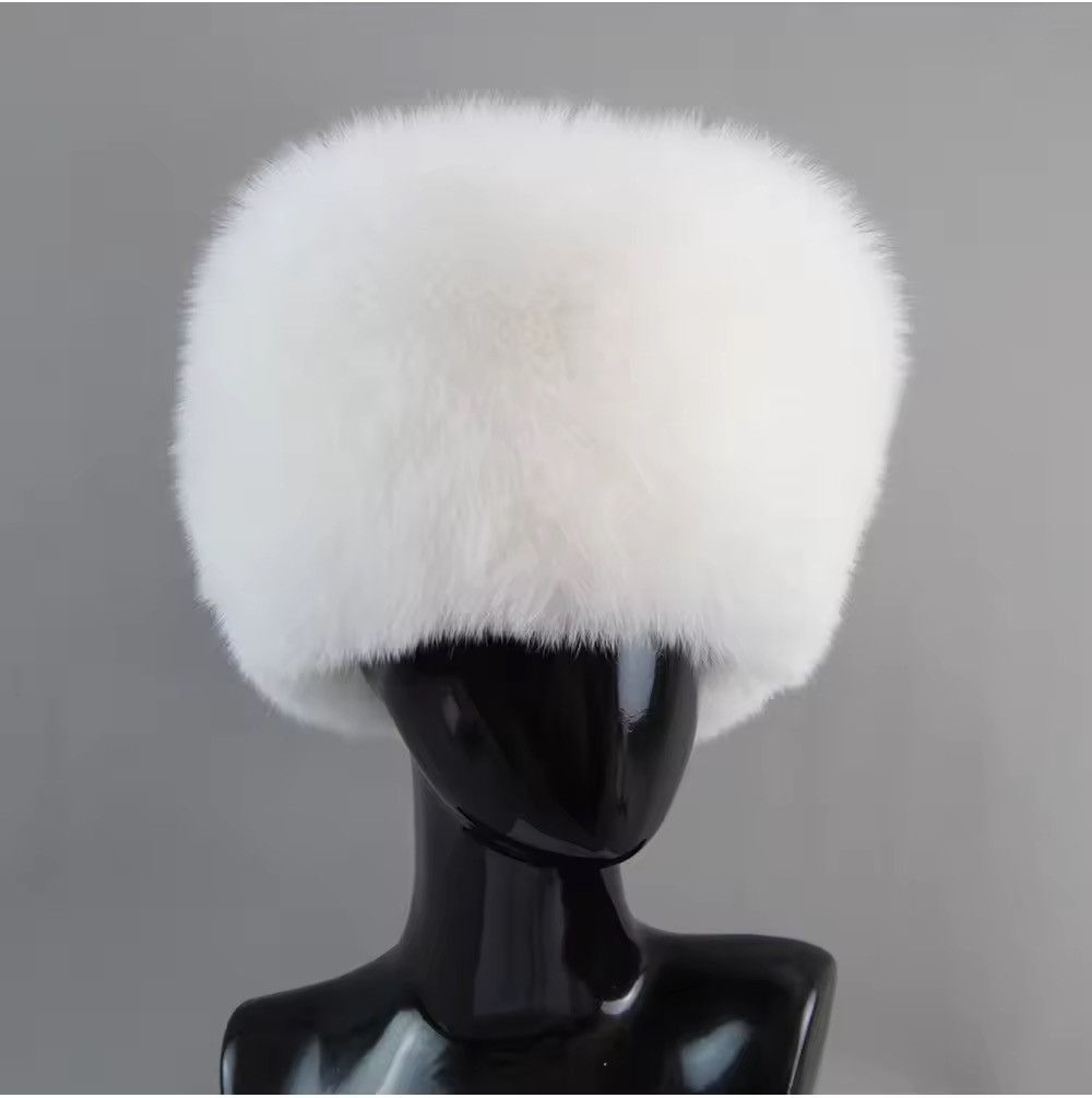 Designer × Vintage Y2k Retro Vintage Style Natural Fur Winter Hat Size ONE SIZE - 1 Thumbnail