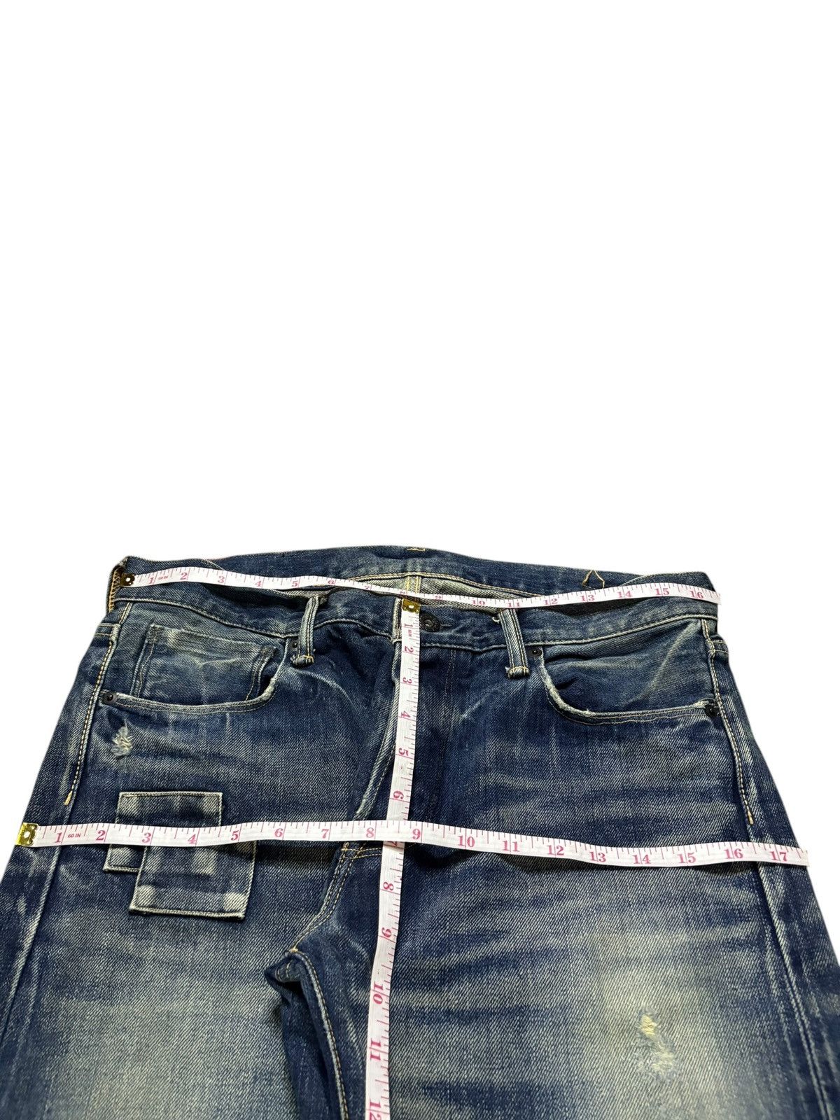 KURO Vintage Kuro Selvedge Thunder Wash Patched Loose Jeans Size US 32 / EU 48 - 11 Thumbnail