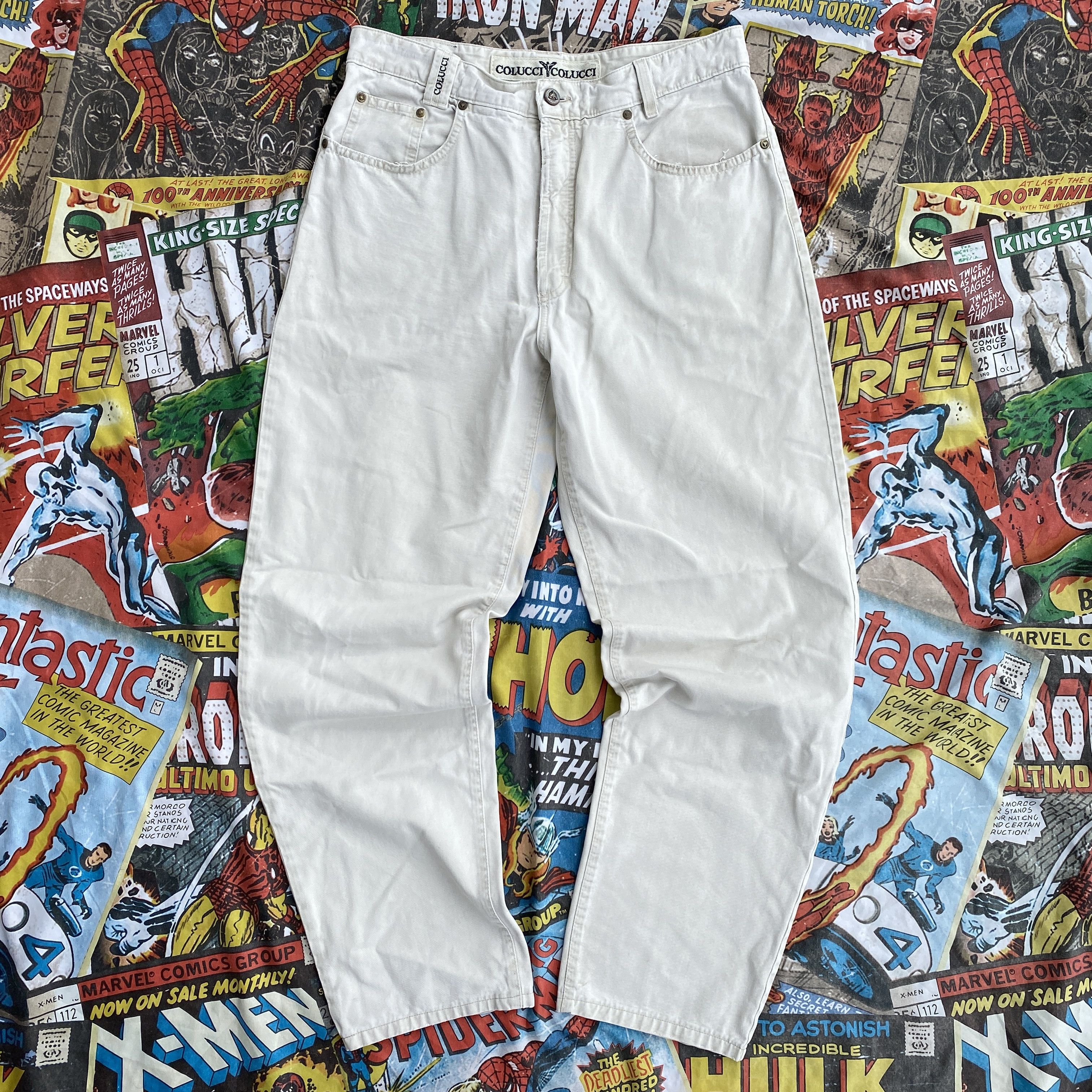 Carlo Colucci × Vintage Carlo Colucci vintage beige jeans - 36 x 34 Size US 36 / EU 52 - 3 Thumbnail