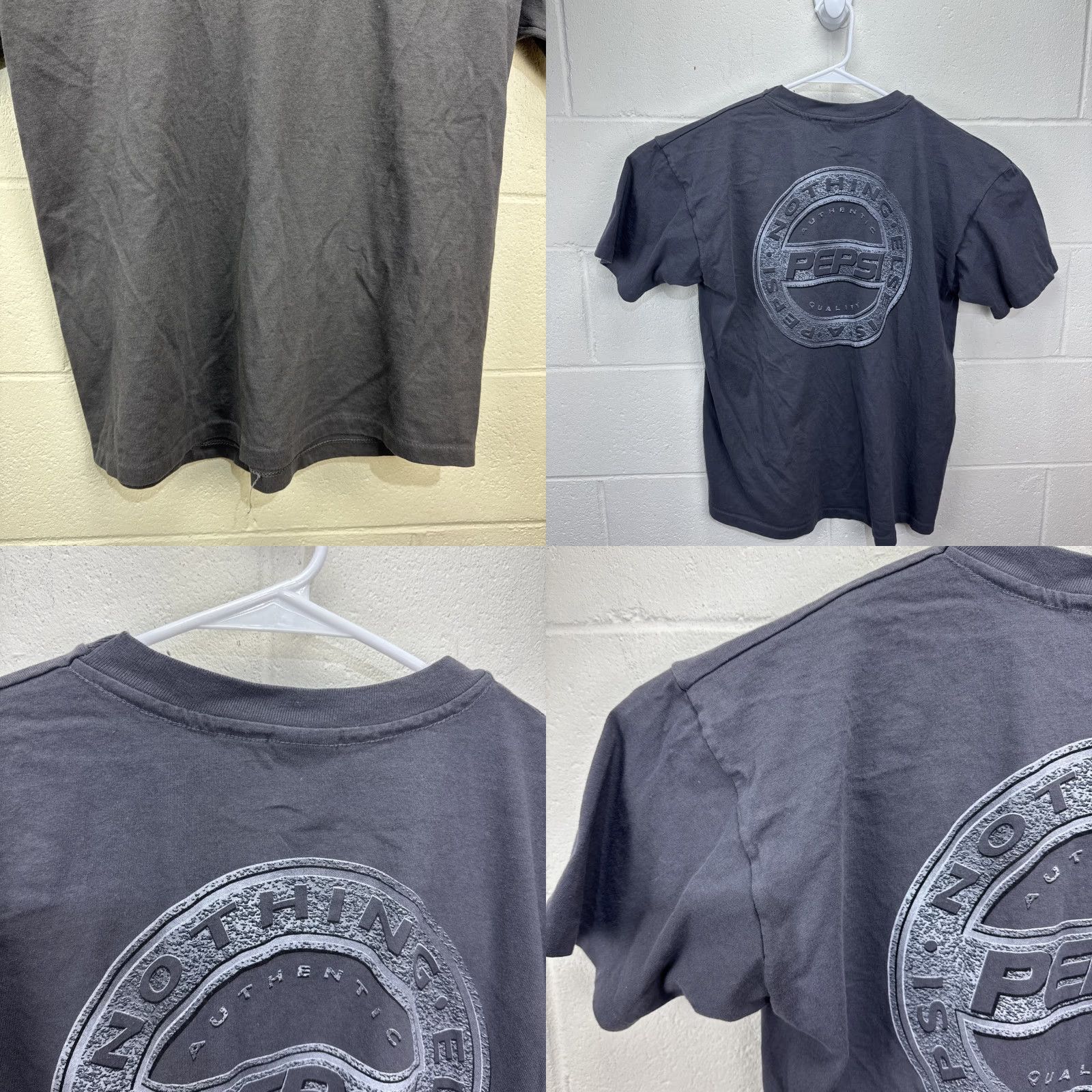 Anvil Vintage 90s Nothing Else Is A Pepsi single stitch T-shirt Made in USA XL Gray Size US XL / EU 56 / 4 - 8 Thumbnail