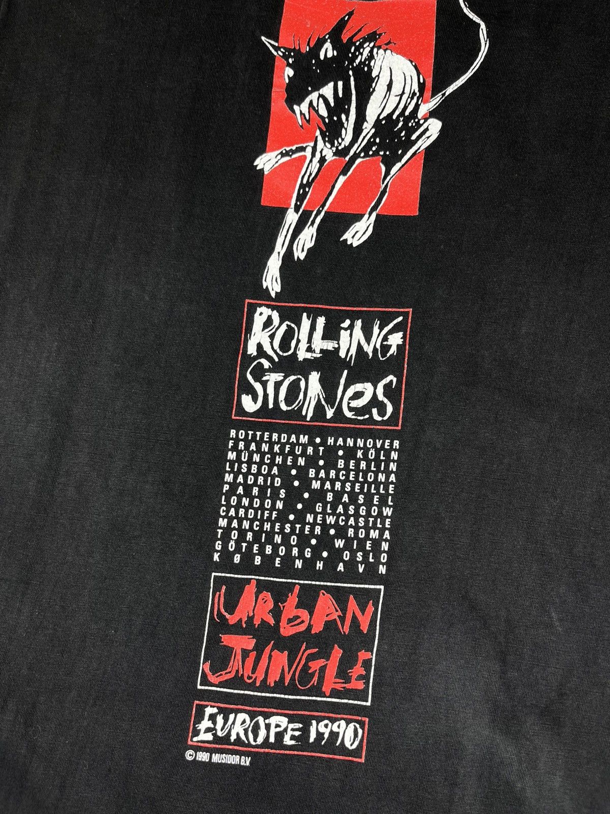 Vintage 1990 The Rolling Stones Vintage Urban Jungle Europe Tshirt Size US XL / EU 56 / 4 - 3 Thumbnail