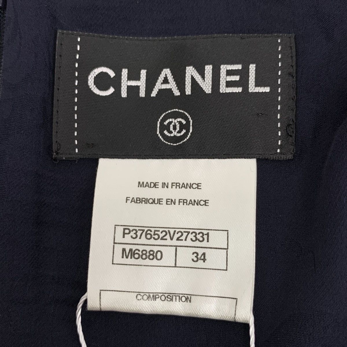 Chanel Chanel Dark Blue Cotton Tweed Woven Cami Dress K26WX Size XXS / US 00 / IT 34 - 6 Thumbnail