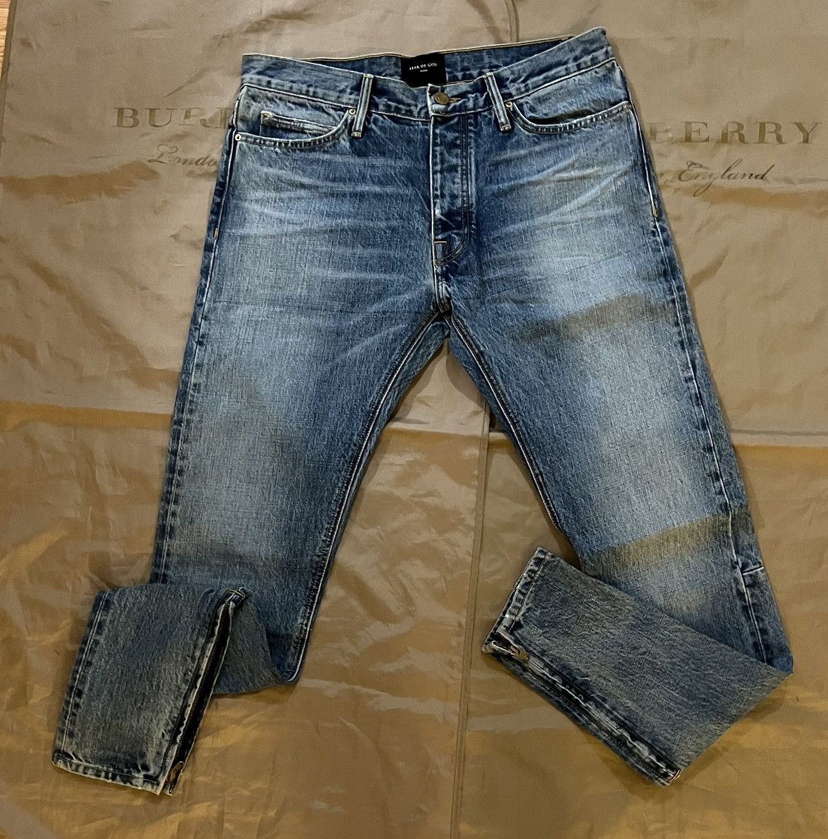 Fear of God Fear of god 5th collection slim zip jeans | Grailed