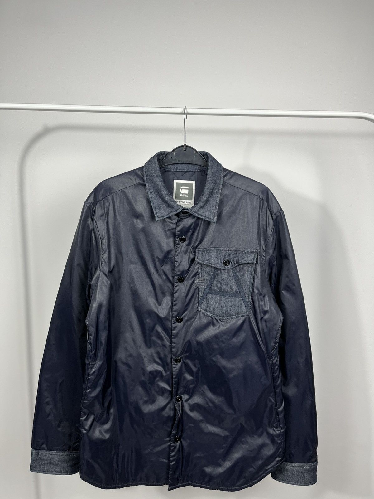 G-Star G-Star RAW Quilted Overshirt Jacket Navy Blue Size L Size US L / EU 52-54 / 3 - 2 Thumbnail