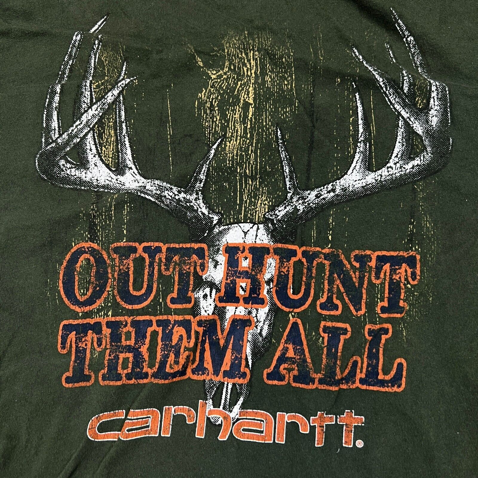 Carhartt × Vintage Carhartt T Shirt XL Relaxed Fit Out Hunt Them All Pocket Tee Size US XL / EU 56 / 4 - 4 Thumbnail
