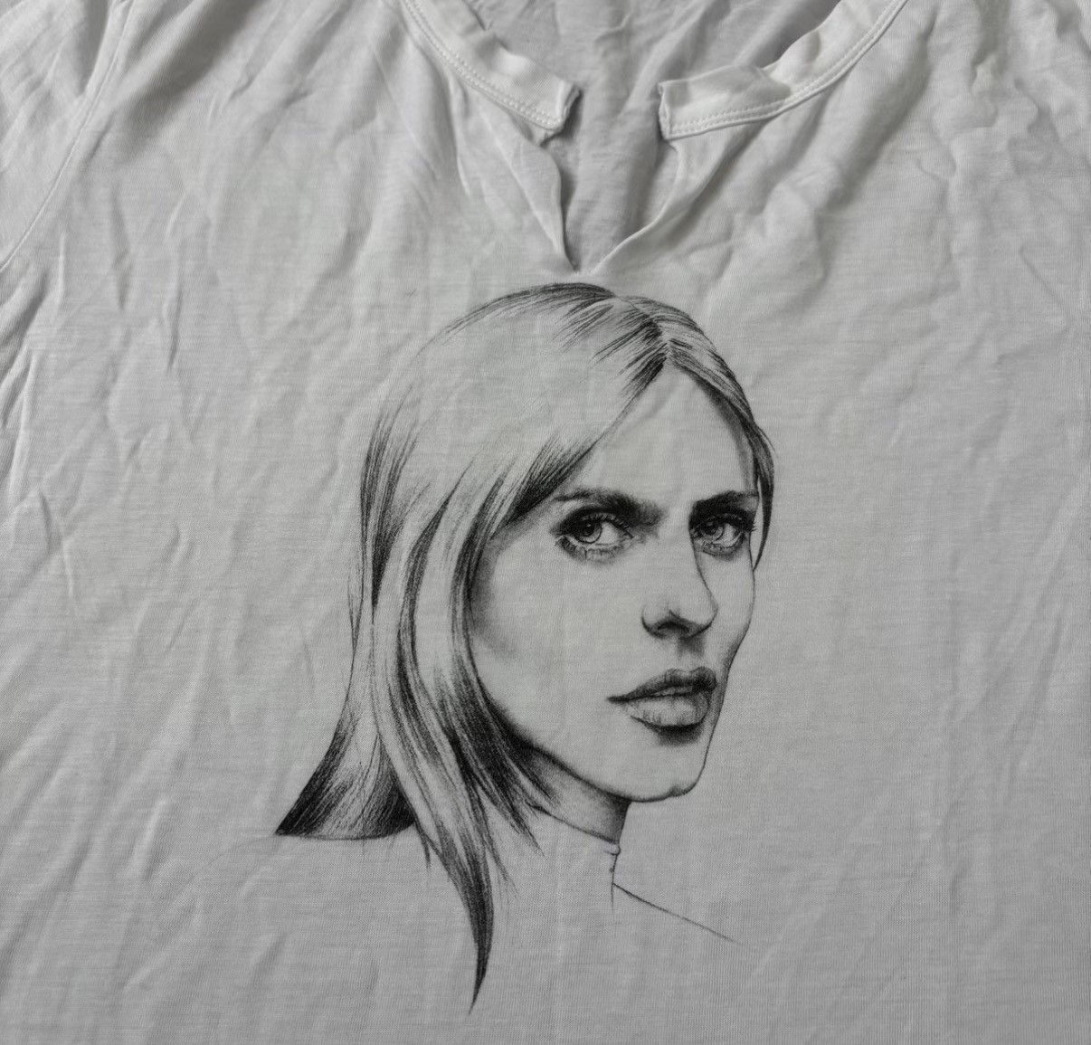 Off-White Off‑White White Portrait Short Sleeve Tee Size XS / US 0-2 / IT 36-38 - 3 Thumbnail
