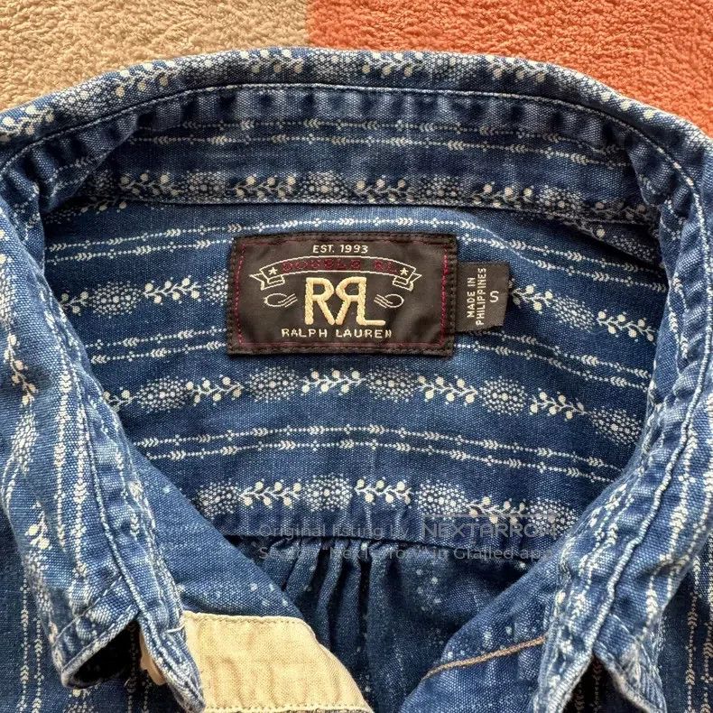 RRL Ralph Lauren RRL Ralph Lauren Blue dyed snowflake striped shirt Size US S / EU 44-46 / 1 - 3 Thumbnail