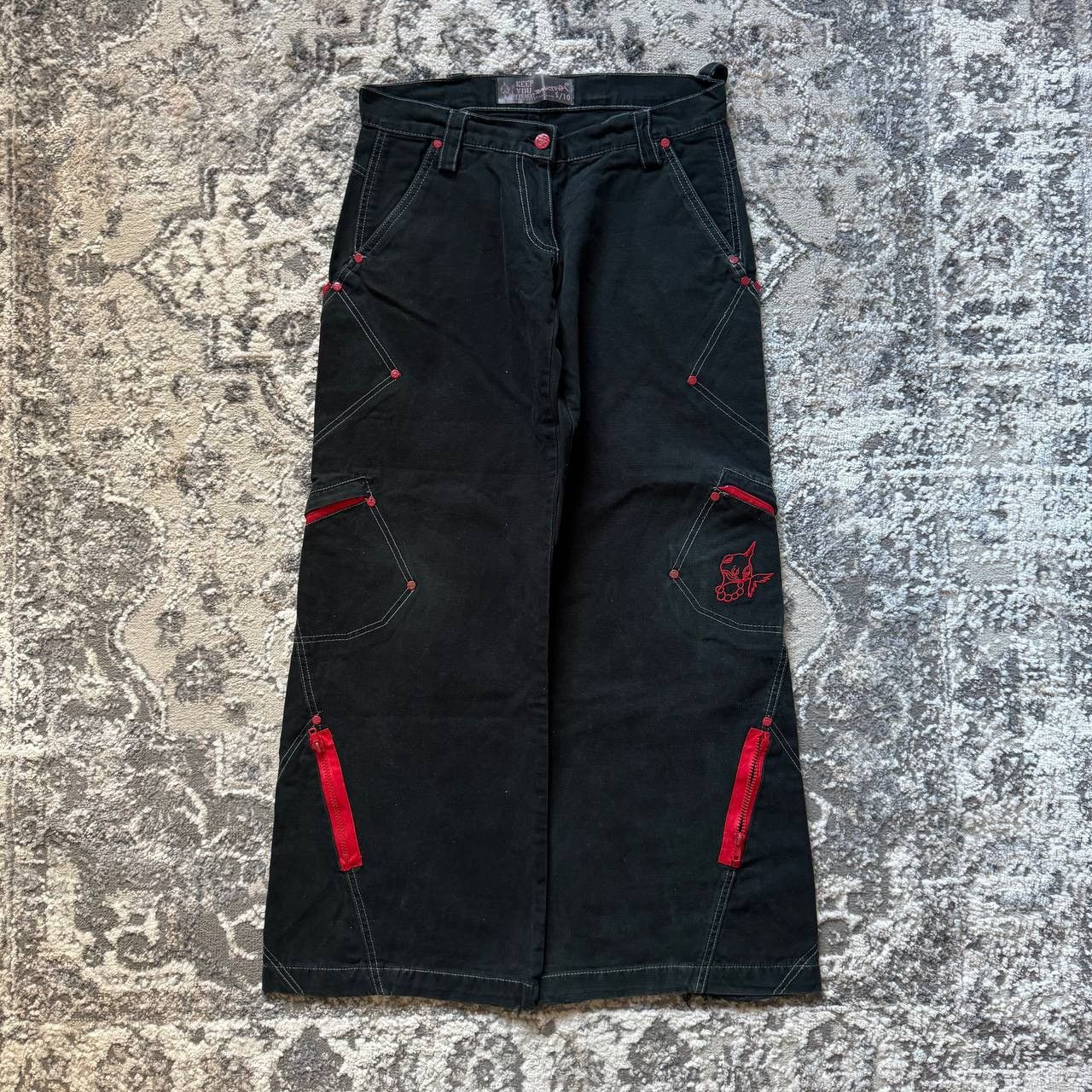 Japanese Brand Japanese Punky Fish Ultra Wide Leg Skate JNCO Skate Pants Size 32" / US 10 / IT 46 - 2 Thumbnail