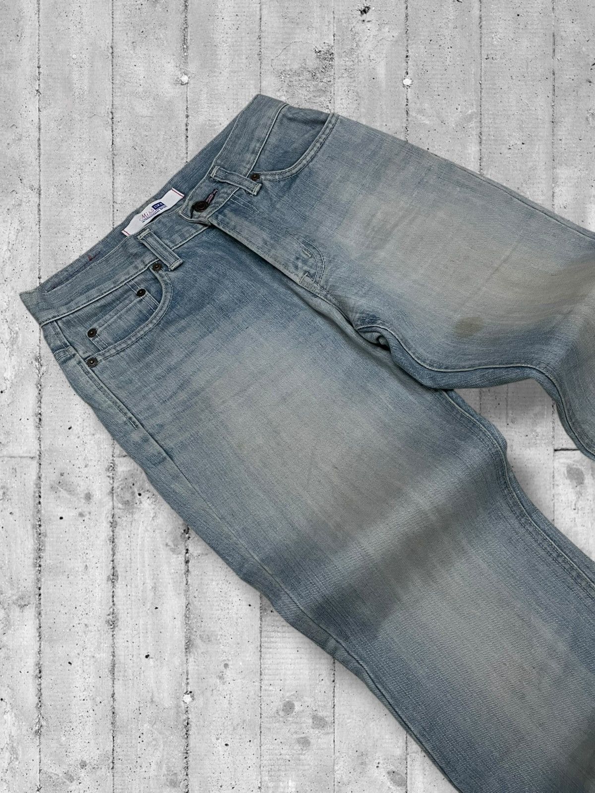 Designer × Edwin × Vintage Vintage 1990s Japan Designer Edwin Small Flared Blue Denim Size US 28 / EU 44 - 7 Thumbnail