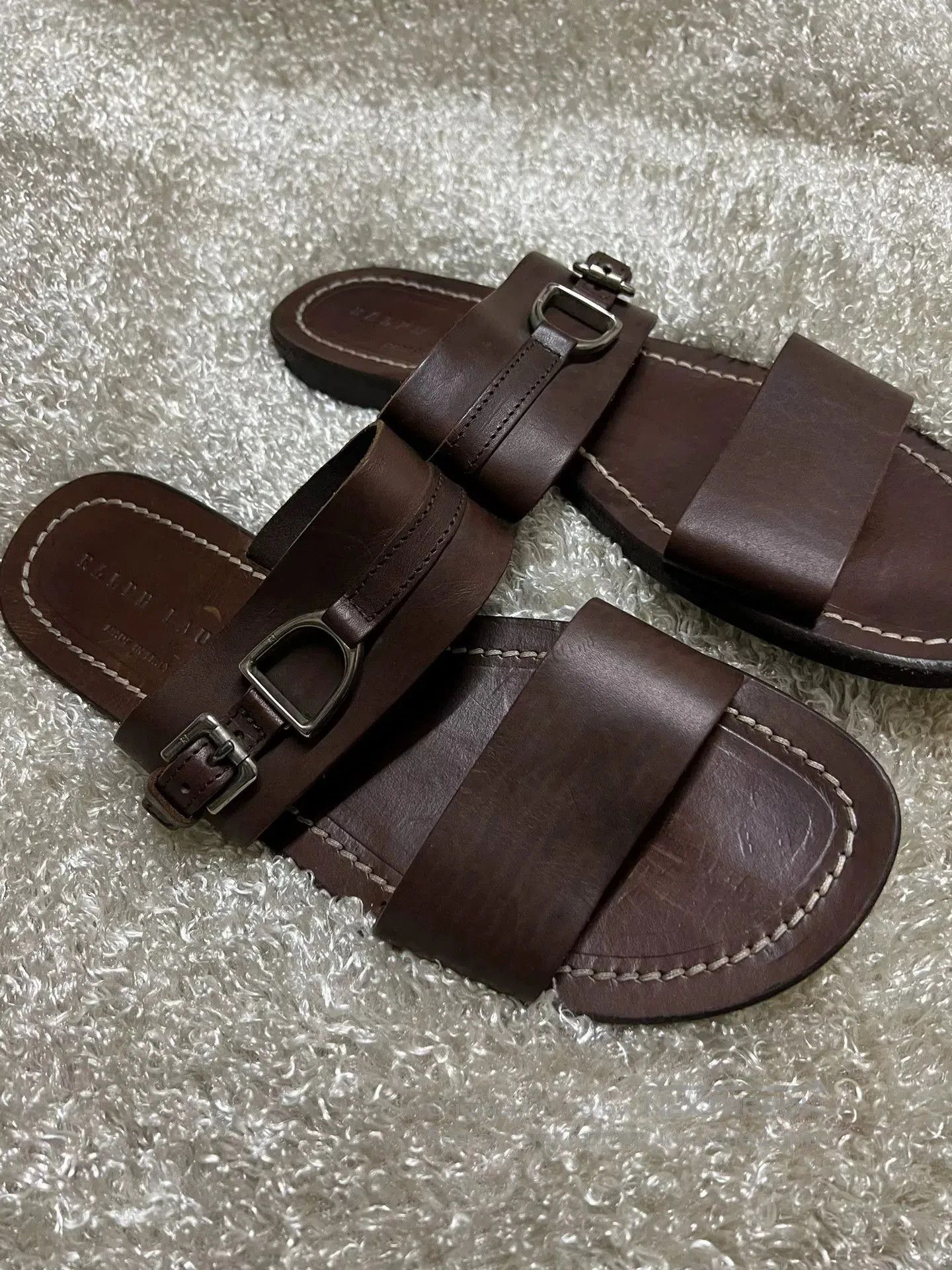 Other Ralph Lauren Men's Leather Slipper Sandals. Size US 10.5 / EU 43-44 - 2 Thumbnail