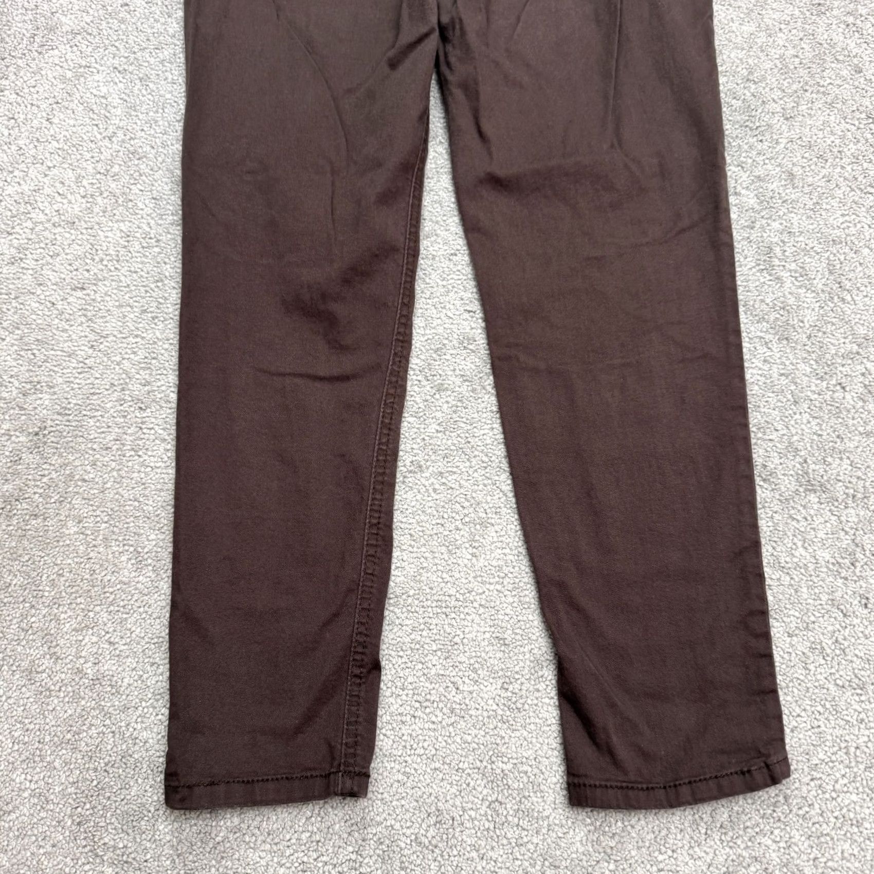 Vintage Democracy Pants Skinny Cropped Womens 10 Brown Mid Rise Stretch Twill Size 32" / US 10 / IT 46 - 5 Thumbnail