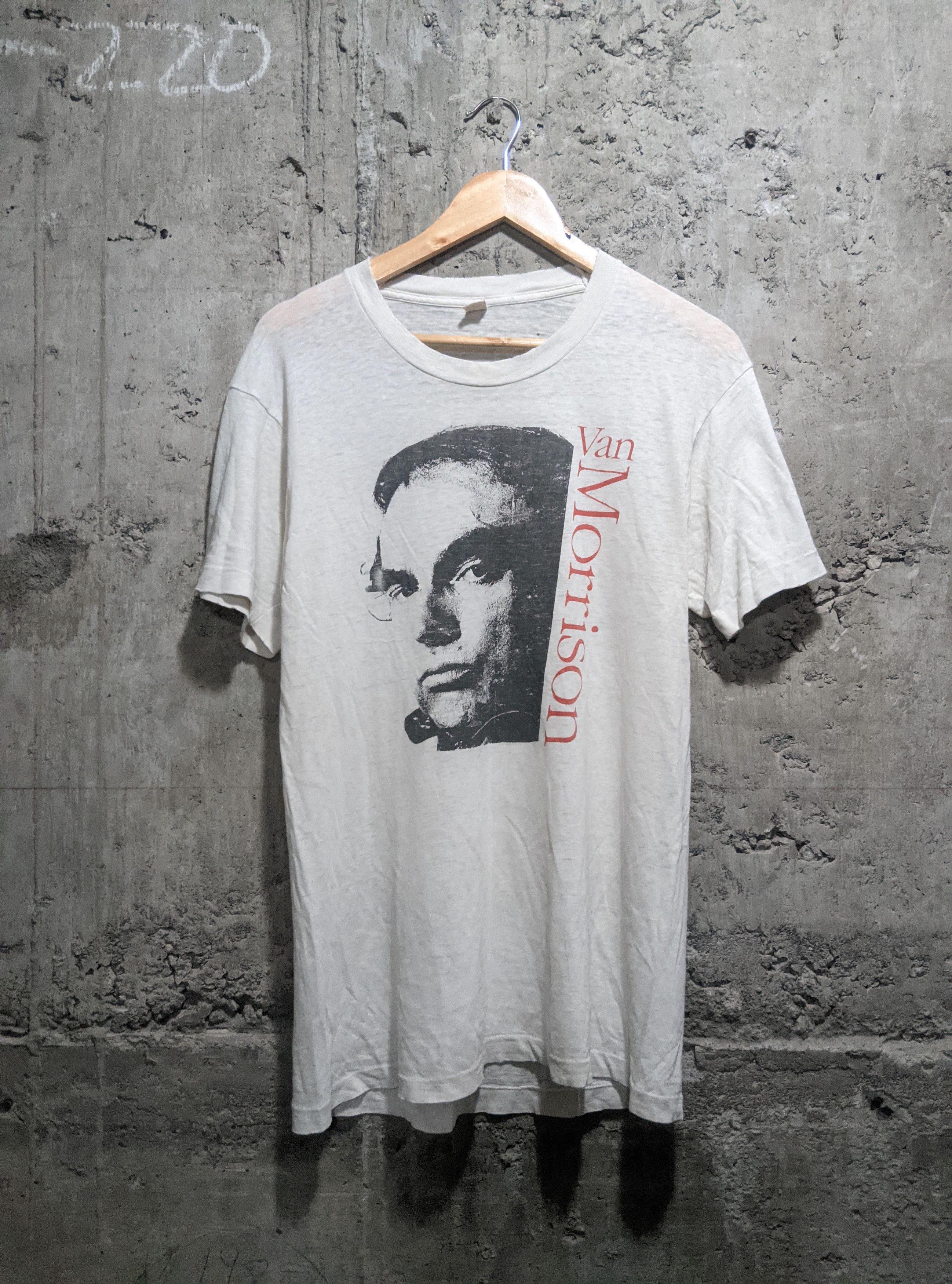 Band Tees Vintage 80s thrashed van Morrison folk rock erd distressed Size US L / EU 52-54 / 3 - 1 Thumbnail