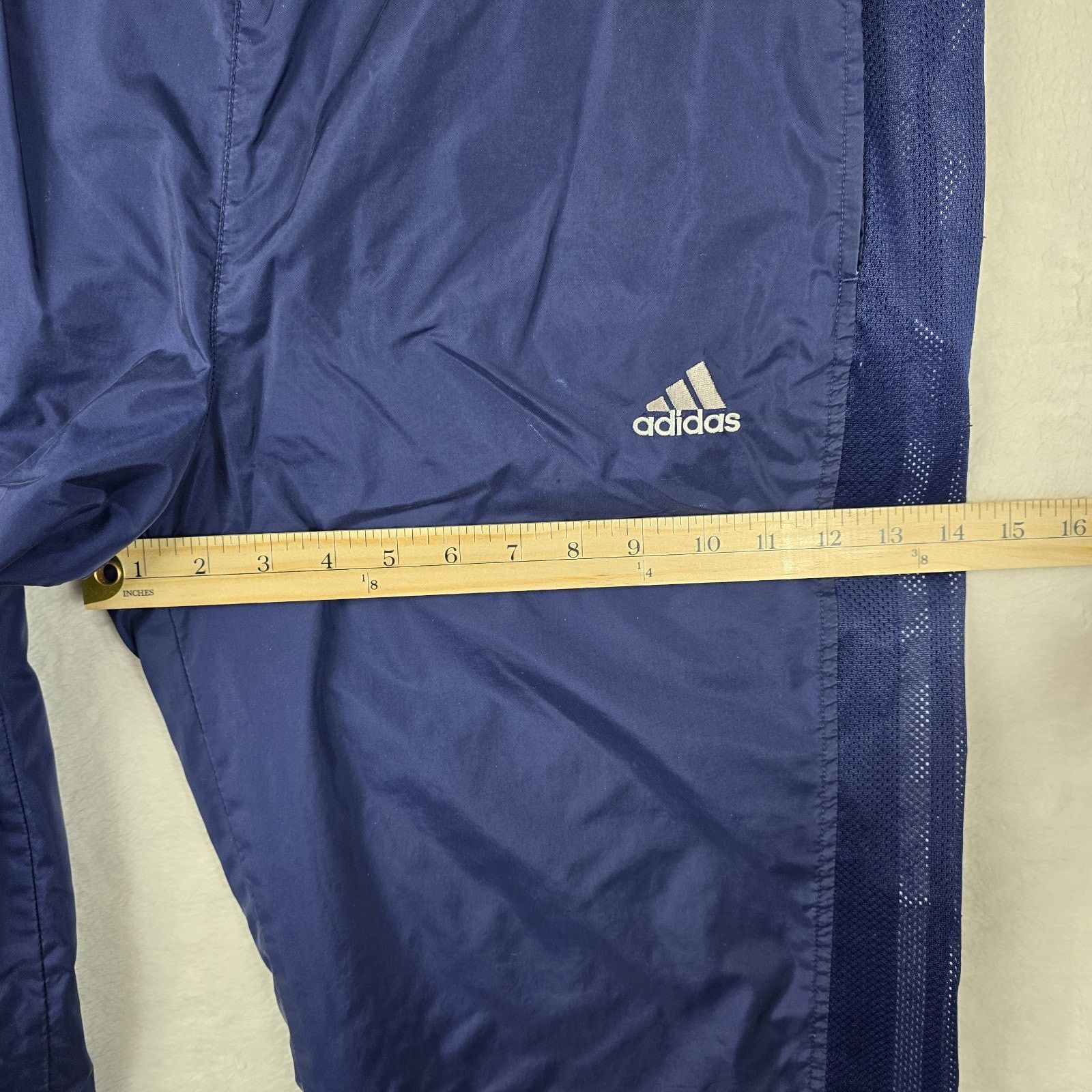 Adidas Vintage Y2K Adidas Track Pants Mens Large Blue Windbreaker Size US 36 / EU 52 - 13 Thumbnail