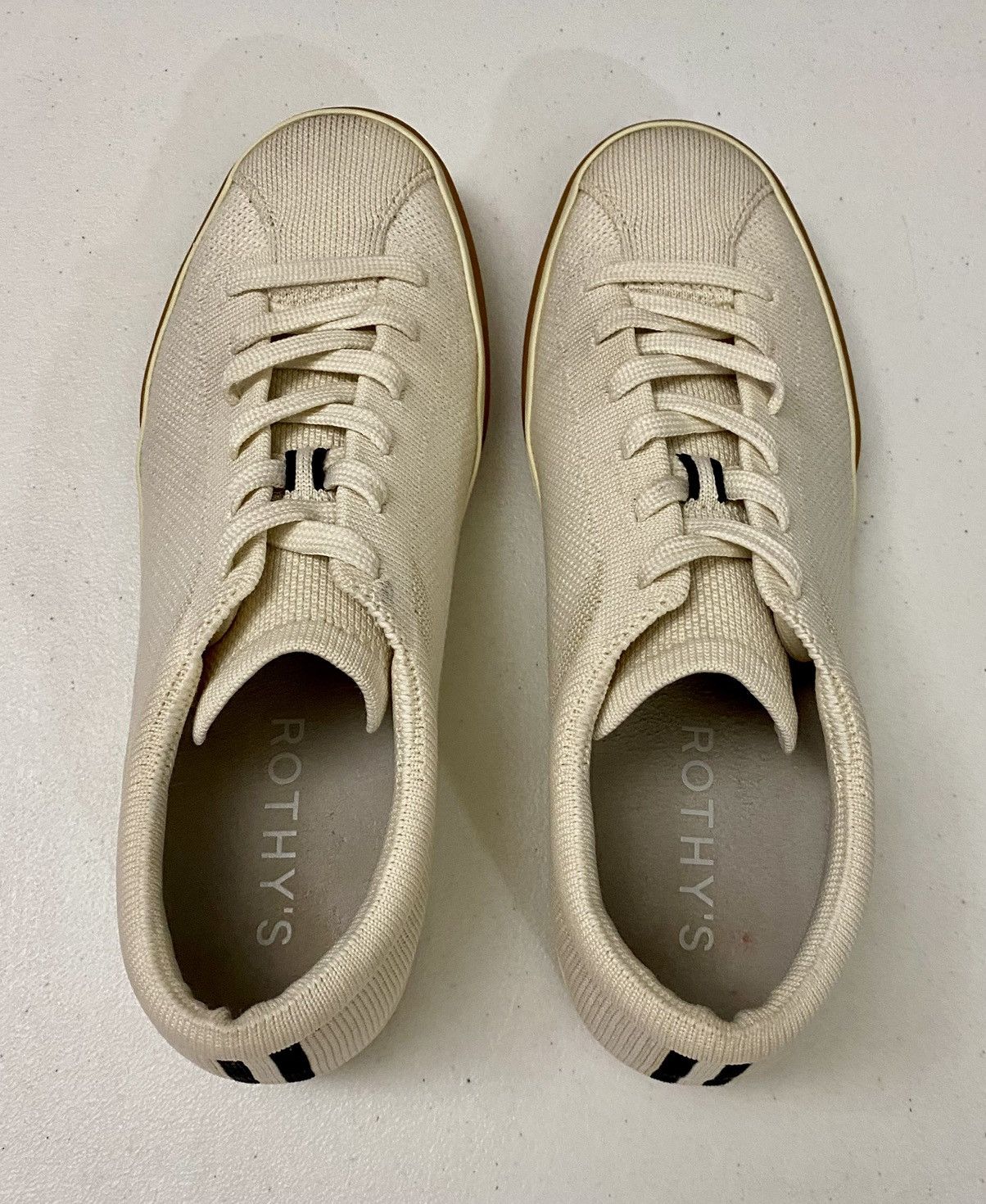 Rothy's Rothy's The Lace Up Sneakers Women's 9 US Blond Knit 9 US Size US 9 / IT 39 - 7 Thumbnail