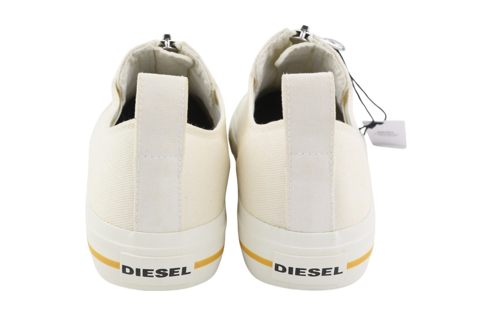 Diesel S-ASTICO L ZIP EU44.5 White Almond Toe Low Top 41109 Size US 11.5 / EU 44-45 - 8 Thumbnail