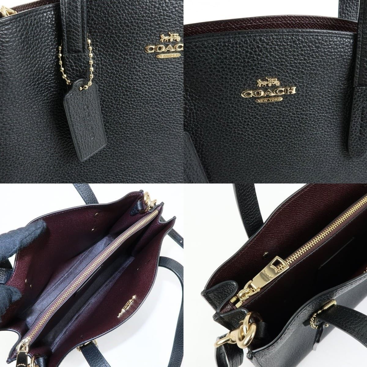 Coach Coach Charlie Carryall 28 Leather Shoulder Bag Black Size ONE SIZE - 7 Thumbnail