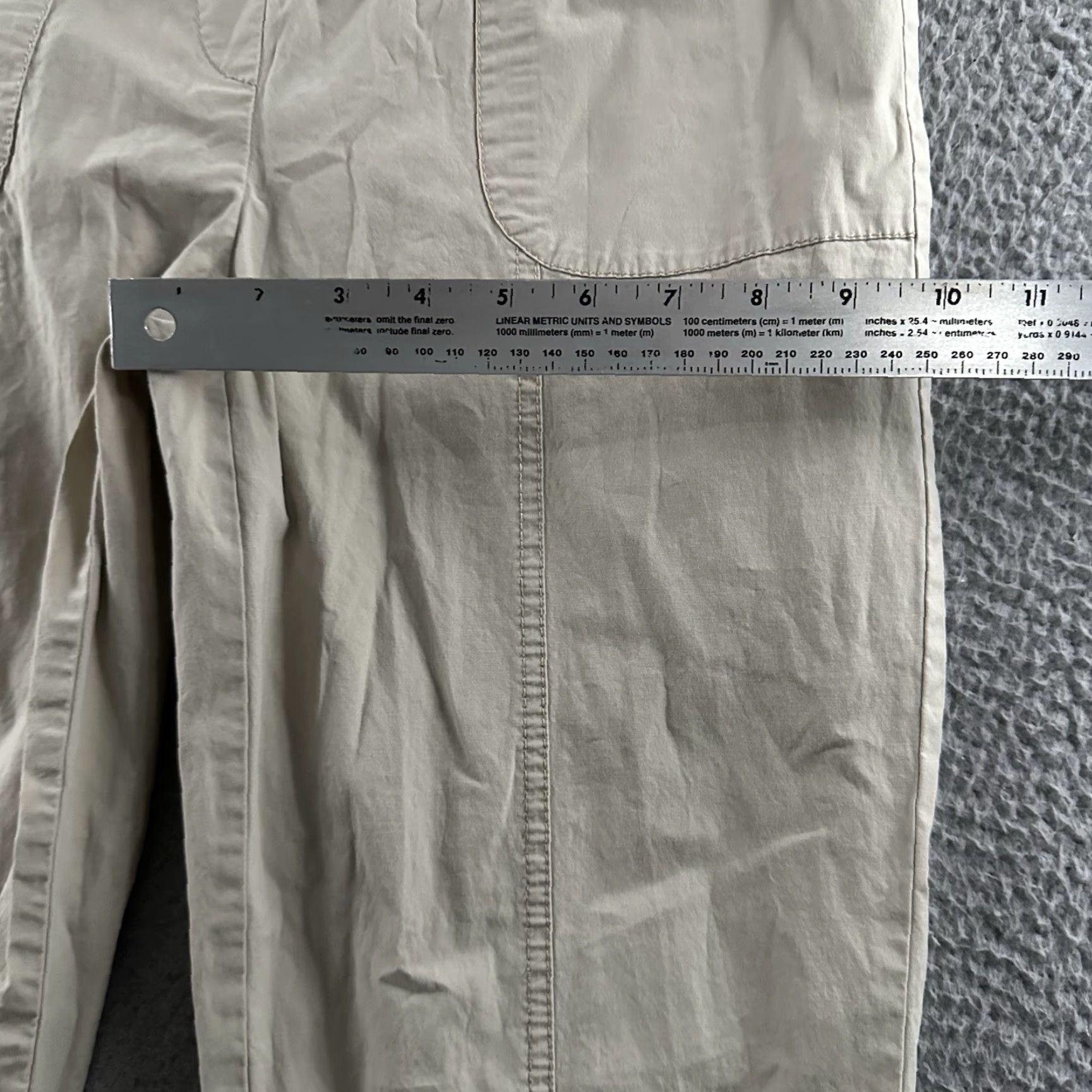 Vintage Chicos Pants Size 1 Beige Utility Roll Tab Stretch Cotton Blend Womens Size 25" / US 0 / IT 36 - 7 Thumbnail