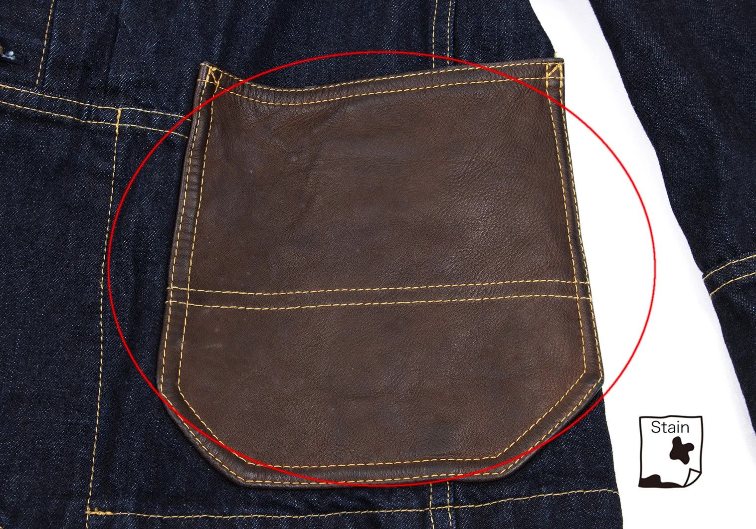 Junya Watanabe Indigo Denim Jacket with Leather Patch Pocket, Size M Size US M / EU 48-50 / 2 - 11 Thumbnail