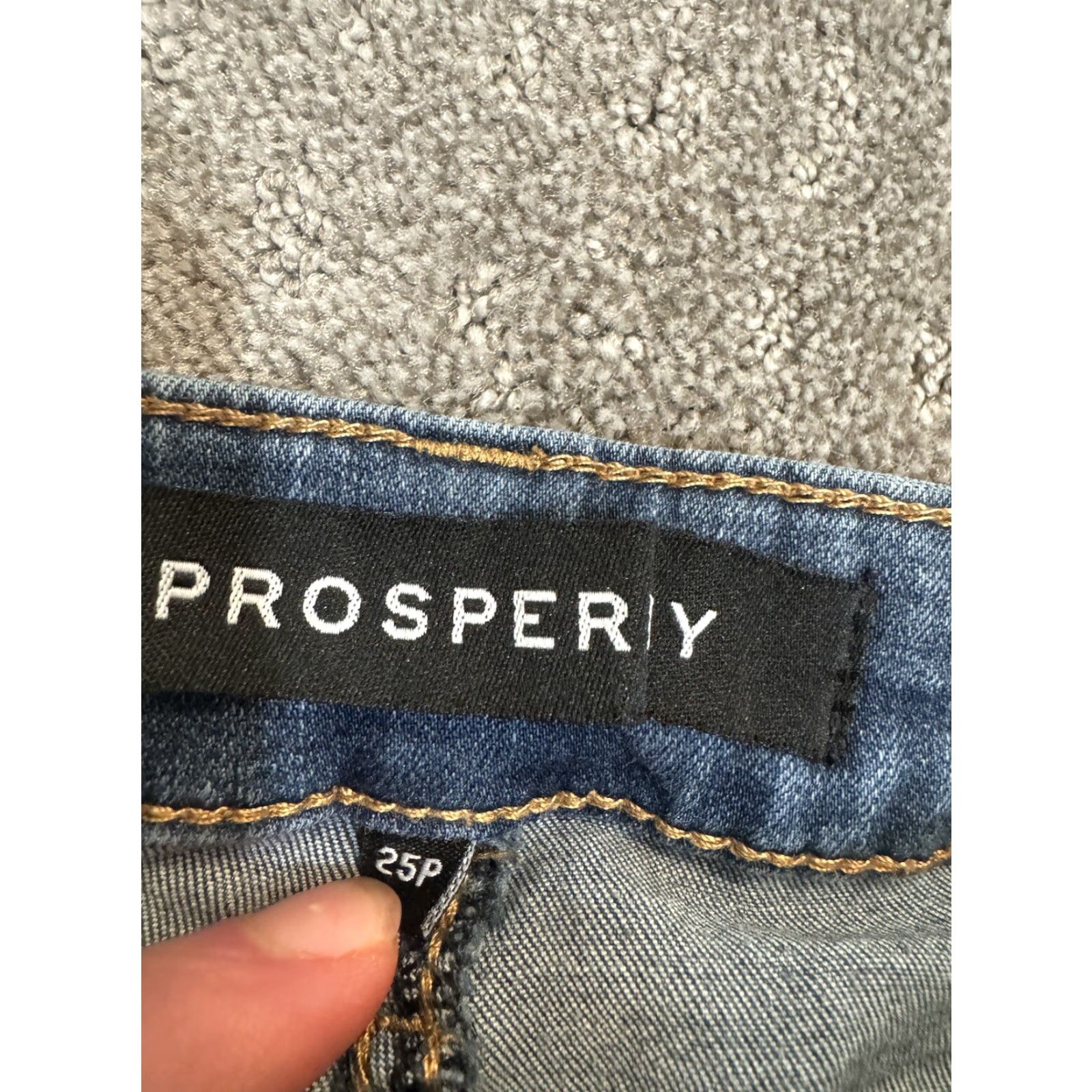Vintage Prosperity Jeans Women's 25P Dark Wash Blue Slim Skinny Denim 5-Pocket Petite Jeans Mens? Size 42" / US 20 - 5 Thumbnail