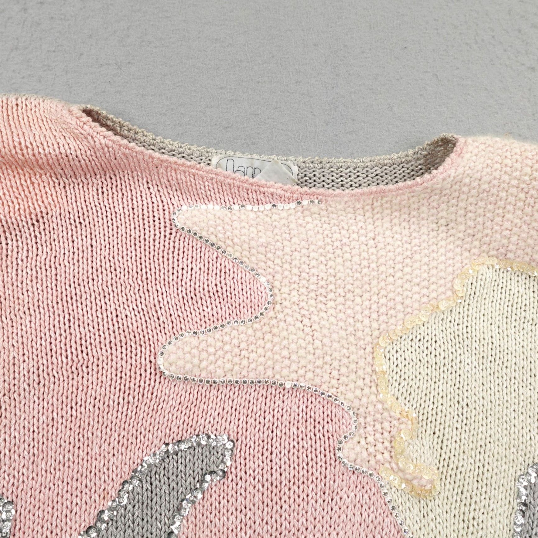 Vintage VINTAGE Nannell Sweater Womens Medium Sequin Dolman Angora Wool Blend Popover Size M / US 6-8 / IT 42-44 - 2 Thumbnail