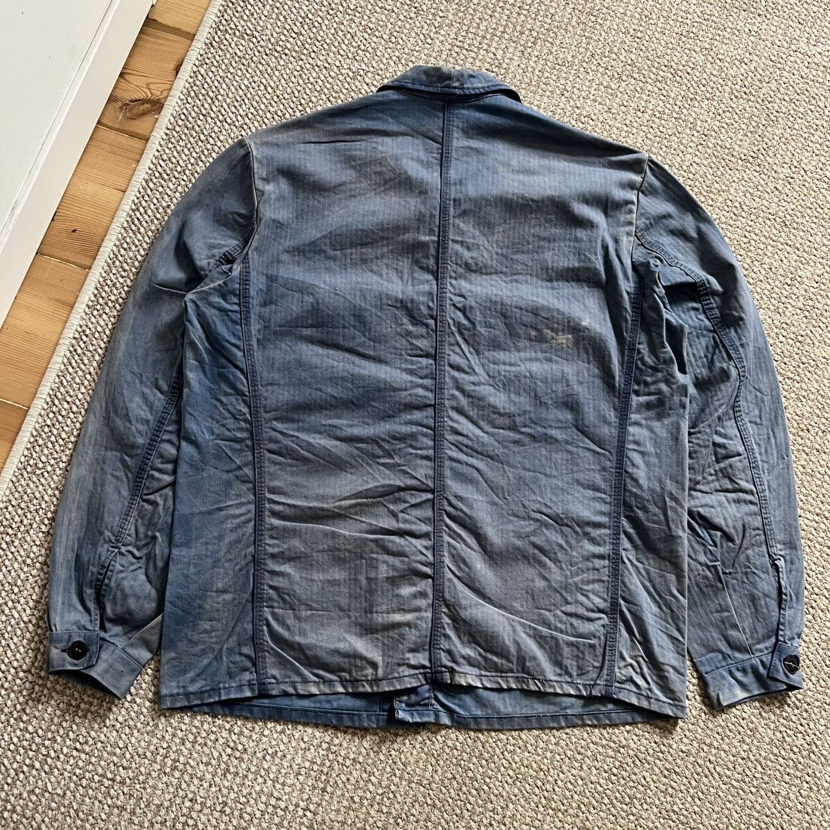 Vintage German sun faded washed works chore herringbone jacket Size US L / EU 52-54 / 3 - 10 Thumbnail