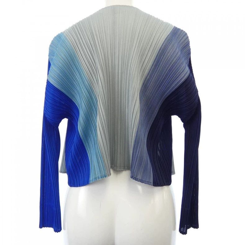 Issey Miyake Issey Miyake Multicolored pleated cardigan Size L / US 10 / IT 46 - 2 Thumbnail
