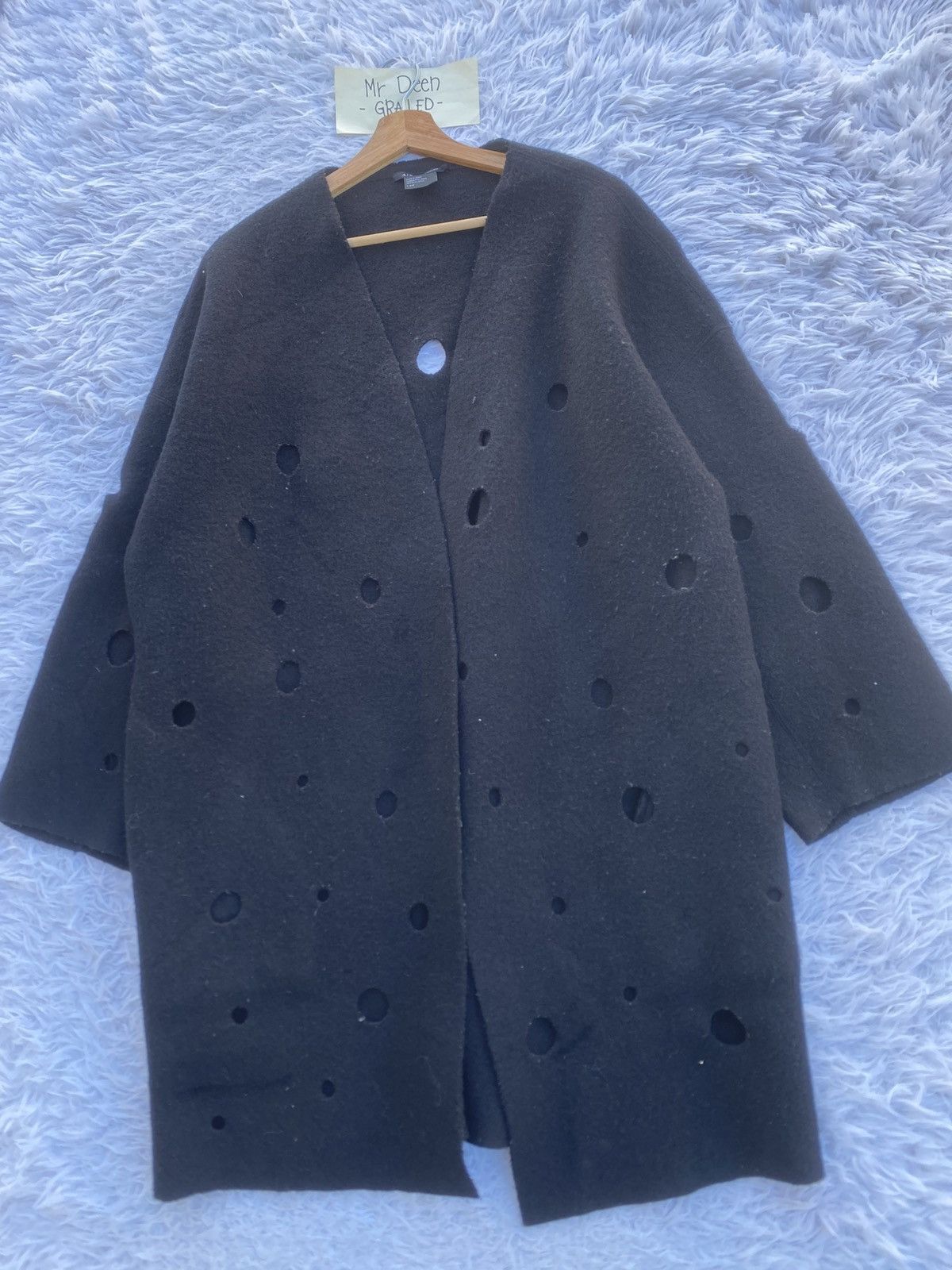 Armani Exchange Rare Armani Exchange Winter Wool Distressed Hole Jacket Size US L / EU 52-54 / 3 - 7 Thumbnail