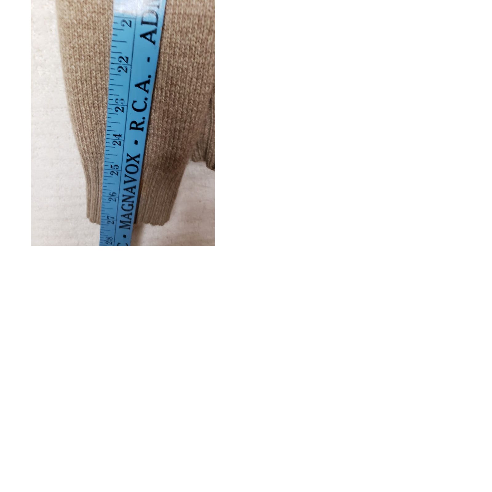 Haggar Haggar Men L Khaki Beige Full Zip Mock Neck Cable Knit Sweater Very Nice! Size US L / EU 52-54 / 3 - 9 Thumbnail