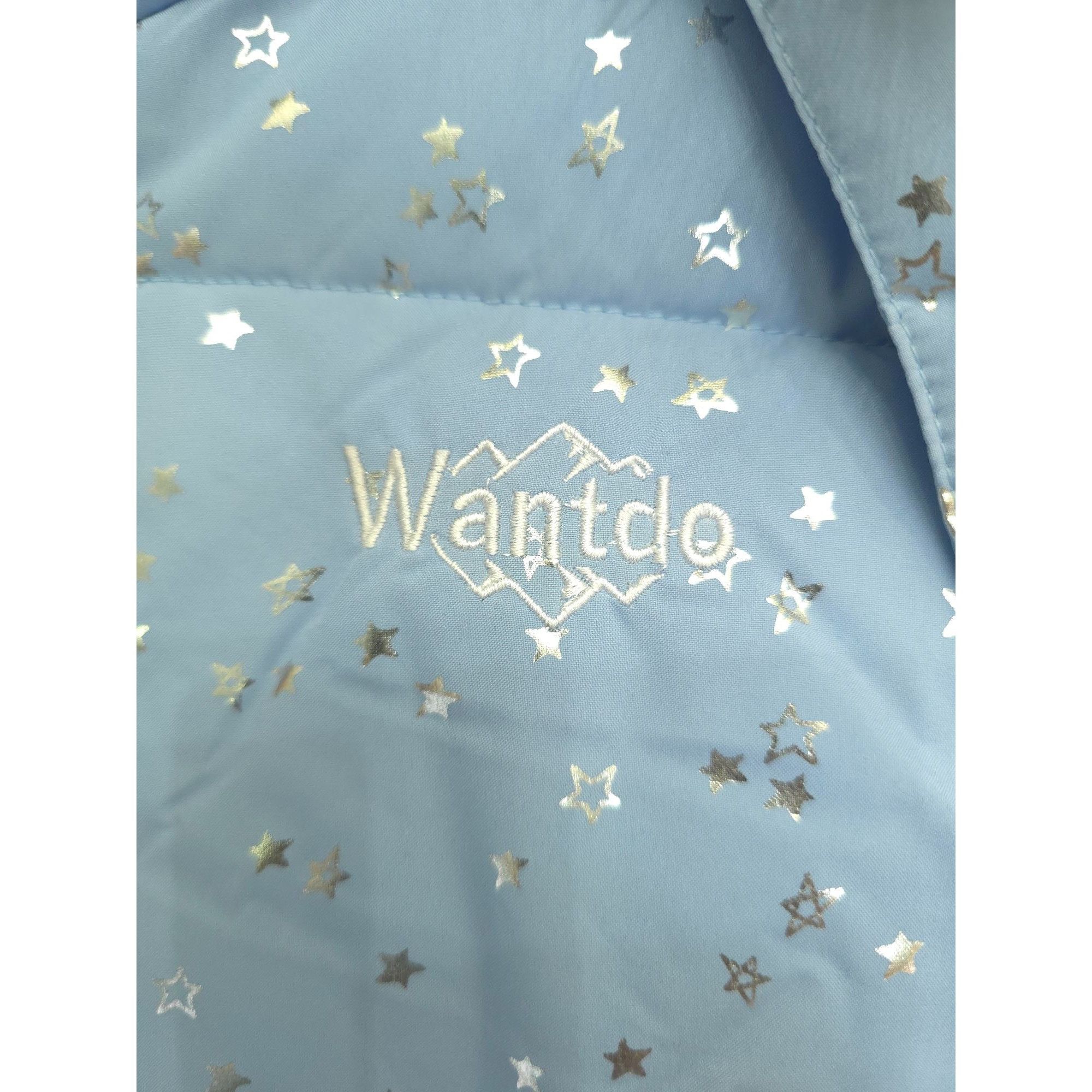 Other Wantdo Girls Winter Coat 10-12 Blue Star Print Faux Fur Hood Size L / US 10 / IT 46 - 3 Thumbnail