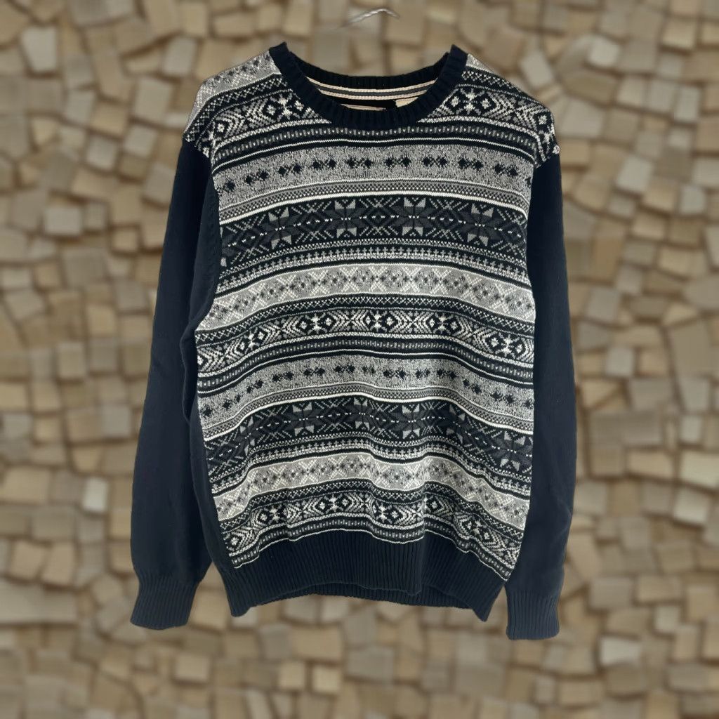 Weatherproof VINTAGE Weatherproof Pullover Sweater The Holiday Black White Crew Neck Size L Mens Size US L / EU 52-54 / 3 - 1 Thumbnail